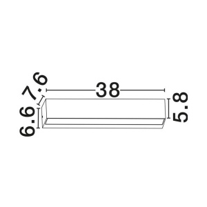 Aplica exterior neagra liniara 38cm IP65 LED CCT PRISMATIC - Img 2