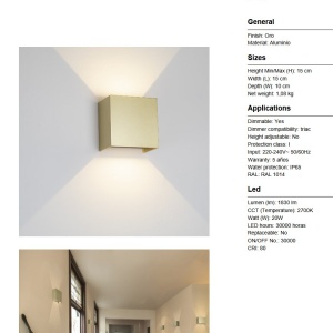 Aplica iluminat exterior ambiental IP65 DAVOS LED 2700K - Img 5