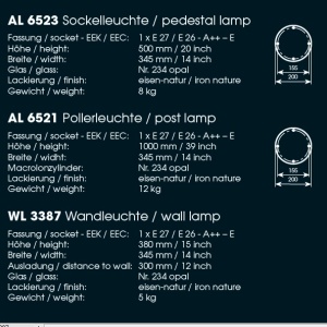Aplica iluminat exterior din fier forjat, WL 3387 61437 universul-luminii.ro