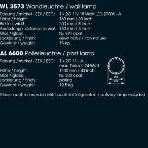 Aplica iluminat exterior din fier forjat, WL 3573 61487 universul-luminii.ro