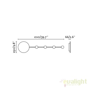 Aplica LED ambientala cu cuier HAN neagra 01001 - Img 6