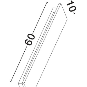 Aplica LED ambientala de exterior IP65 LUNA L-60cm 233247 universul-luminii.ro