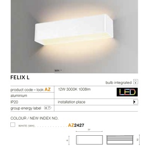 Aplica LED ambientala FELIX L alba - Img 3