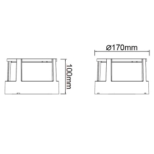 Aplica LED CCT pentru exterior IP65 CREEK diametru 17cm, negru MA-8857 171647 universul-luminii.ro