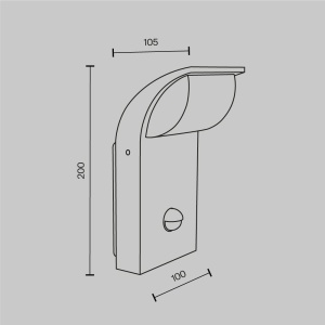 Aplica LED cu senzor de miscare iluminat exterior IP44 Stock 226907 universul-luminii.ro