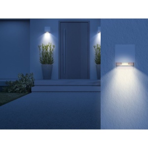 Aplica LED cu spot pentru iluminat exterior design modern IP54 Veronika alb 10x10cm 135807 universul-luminii.ro