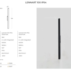 Aplica LED de exterior IP54 LENNART 4000K 57907 universul-luminii.ro