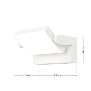 Aplica LED de exterior reglabila IP54 GINGE alba 235897 universul-luminii.ro
