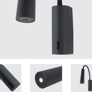 Aplica LED de perete cu brat flexibil Minimal II negru 155137 universul-luminii.ro