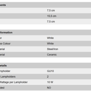 Aplica LED de perete design ambiental Cube 2 alba - Img 6