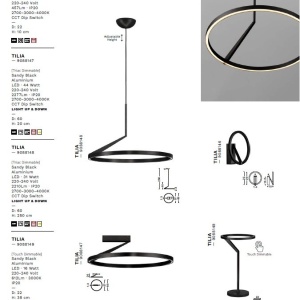 Aplica LED de perete design minimalist TILIA negru 158627 universul-luminii.ro