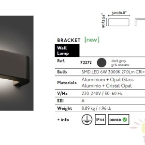 APLICA LED DE PERETE DESIGN MODERN BRACKET 72272 - Img 3