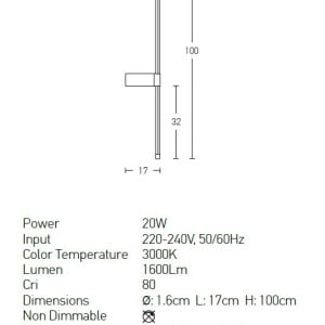 Aplica LED de perete design modern Heim negru 61637 universul-luminii.ro