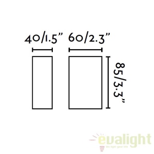 Aplica LED de perete exterior IP44 CANON-2 alba 70567N 55177 universul-luminii.ro