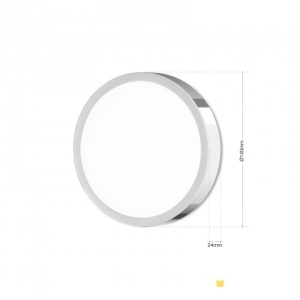 Aplica LED de perete sau tavan, Bully 14cm chrome 197067 universul-luminii.ro