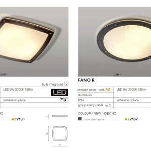 Aplica LED de perete / tavan pentru exterior IP54 FANO S 46507 universul-luminii.ro