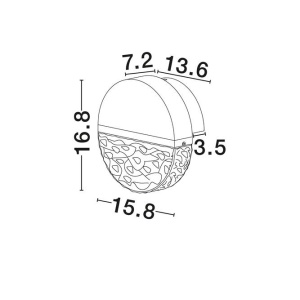 Aplica LED decorativa pentru baie IP44 LED 3000K DORIN alba - Img 8