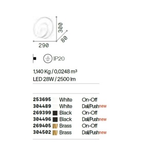 Aplica LED design modern circular OZ AP dali alama 56097 universul-luminii.ro