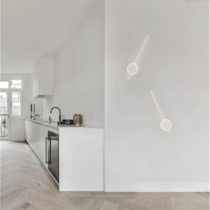 Aplica LED design modern minimalist CLOCK alba - Img 2