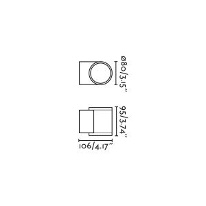 Aplica LED exterior iluminat arhitectural IP54 TOND 1L 2700K 217757 universul-luminii.ro