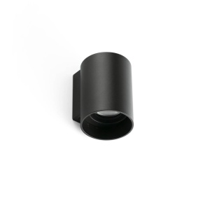 Aplica LED exterior IP65 KOV 1L Black round 6W 3000K