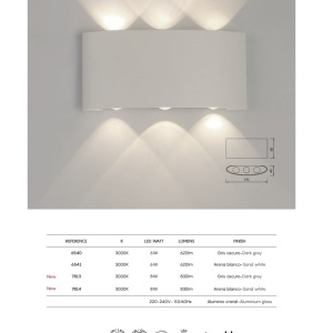 Aplica LED iluminat exterior ambiental IP54 ARCS gri inchis 135957 universul-luminii.ro