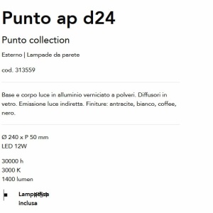 Aplica LED iluminat exterior ambiental Punto ap d24 antracit 64327 universul-luminii.ro