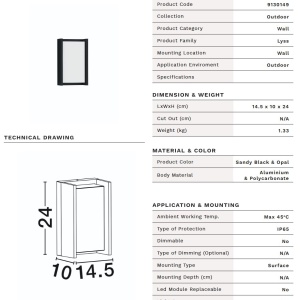 Aplica LED iluminat exterior IP65 LYSS - Img 10