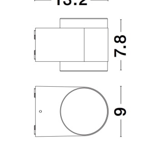 Aplica LED moderna de exterior cu iluminat ambiental Up/ Down IP54 NUS II 190897 universul-luminii.ro
