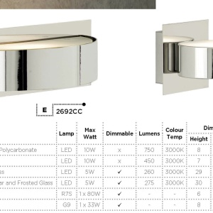 Aplica LED moderna design ambiental minimalist Wall crom 1752CC SRT - Img 3