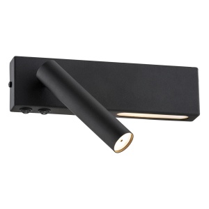 Aplica LED moderna pentru noptiera dormitor JASPER negru