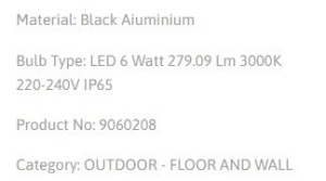 Aplica LED pentru exterior design modern IP65 Carina negru 219187 universul-luminii.ro