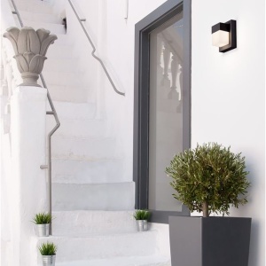 Aplica LED pentru exterior design modern IP65 Leto negru 14,5cm 130007 universul-luminii.ro