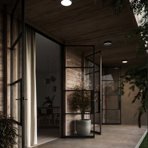 Aplica LED perete/ tavan exterior cu protectie IP54 Ava Smart Black 220917 universul-luminii.ro