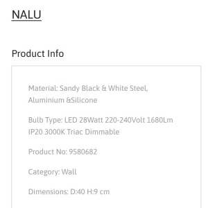 Aplica LED stil ambiental NALU diametru-40cm, 3000K NVL-9580682 246467 universul-luminii.ro