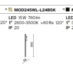 Aplica LED stil minimalist Model negru 225617 universul-luminii.ro