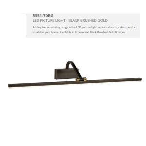 Aplica LED tablou design modern Picture Lights bronz auriu 5551-70BG SRT 52227 universul-luminii.ro