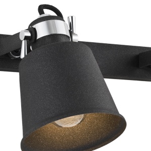Aplica metalica reglabila stil industial KONGO 2L negru 103817 universul-luminii.ro