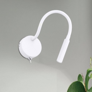 Aplica minimalista cu reader LED directionabil Kurt alba 98747 universul-luminii.ro