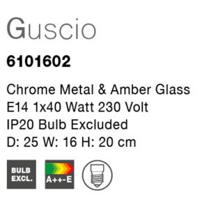 Aplica moderna design elegant Guscio, chihlimbar NVL-6101602 - Img 3