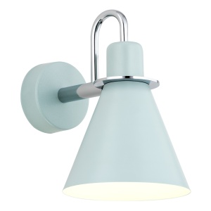 Aplica moderna design retro Beverly albastru/crom - Img 1