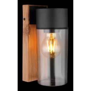 Aplica pentru exterior design industrial IP44 Etsi maro, negru 134777 universul-luminii.ro