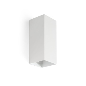 Aplica perete aluminiu alb, 2xGU10, LUNE square