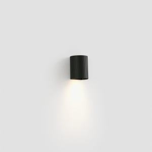 Aplica perete aluminiu striat negru, 1xGU10, SOLE round - Img 4
