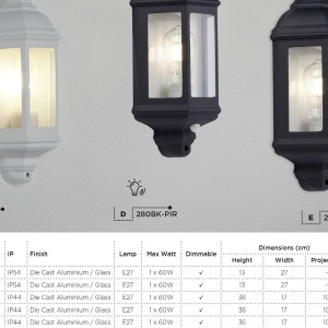 Aplica perete de exterior stil traditional IP44 Outdoor 280BK SRT 75337 universul-luminii.ro