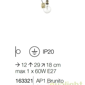 Aplica perete design industrial FRIDA AP1 RAME 163338 - Img 4