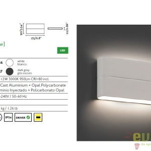APLICA PERETE LED DE EXTERIOR ADAY-2 ALBA 70646 47367 universul-luminii.ro