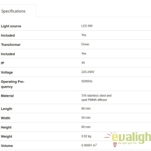 Aplica perete LED de exterior design modern minimalist KAULA-1 70405 176387 universul-luminii.ro