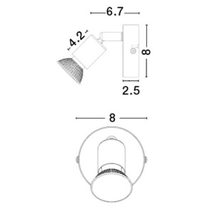 Aplica perete moderna cu spot Base alba NVL-661001 78917 universul-luminii.ro
