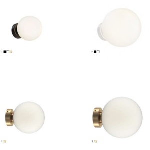 Aplica perete sau tavan design modern Basic form auriu, diametru 15cm 212207 universul-luminii.ro